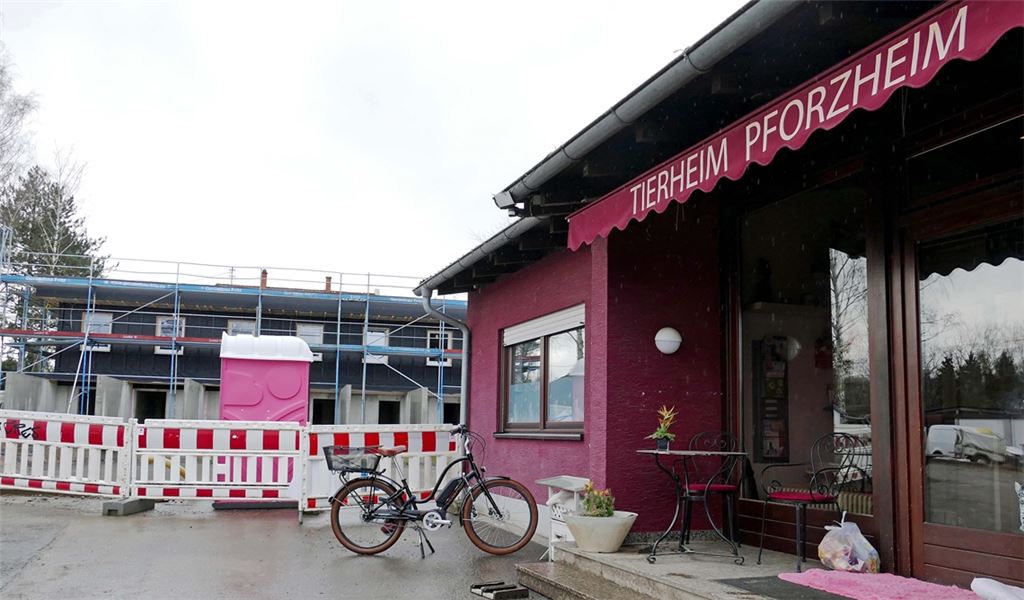 Mehr Platz und Komfort für die Tierheim-Bewohner verspricht der Neubau (hinten).Roth