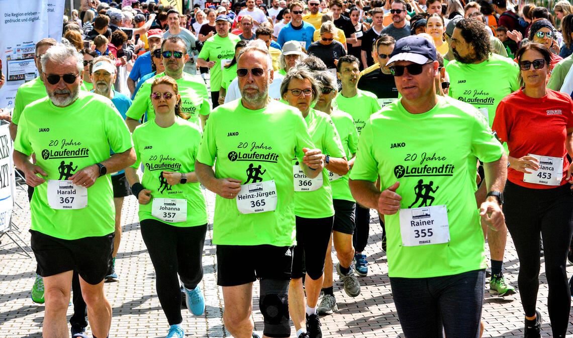 Mehr als 1600 Menschen hat „Laufen Fit“ schon für den Mahle-Lauf vorbereitet. So wie diese Läufer im vergangenen Jahr. Dieses Mal ist aber einiges anders.