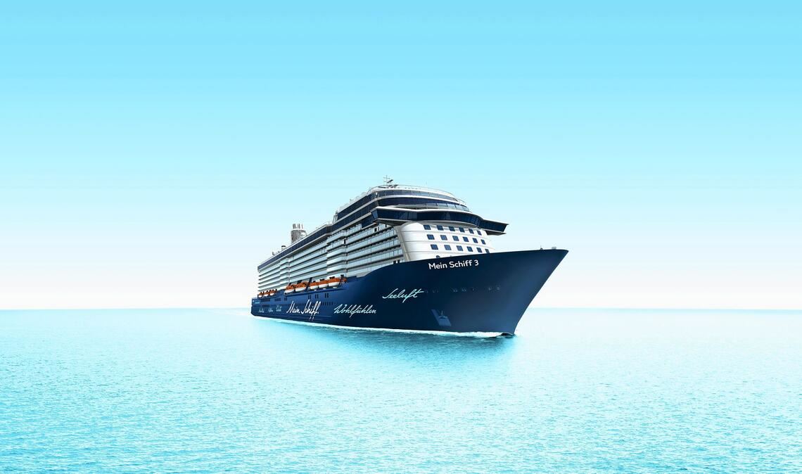 „Mein Schiff 3“ auf hoher See.