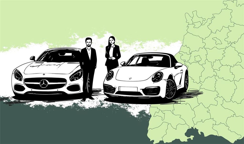 Mercedes-Benz und Porsche sind im Südwesten stark vertreten. Aber wo fahren die meisten ihrer Autos und woran liegt das?
