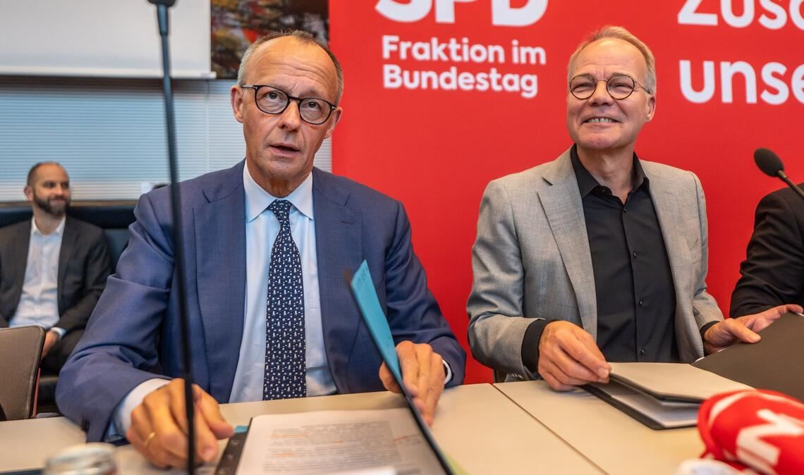 Merz bei der SPD-Fraktion
