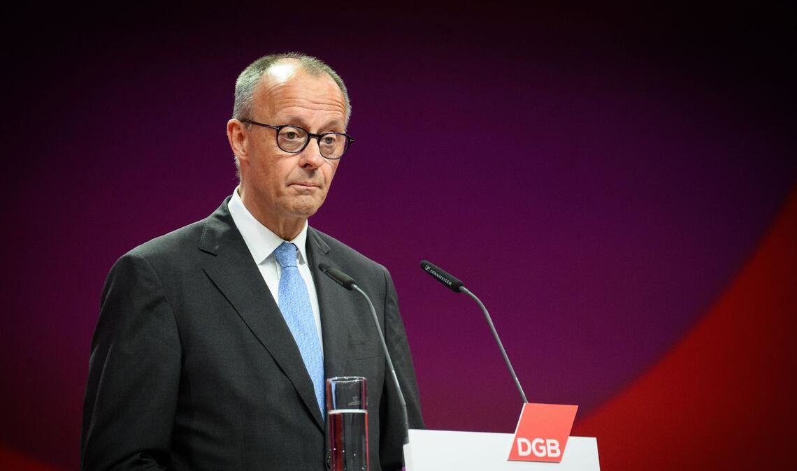 Merz drang beim DGB-Kongress mit seinen Reformappellen nicht durch.