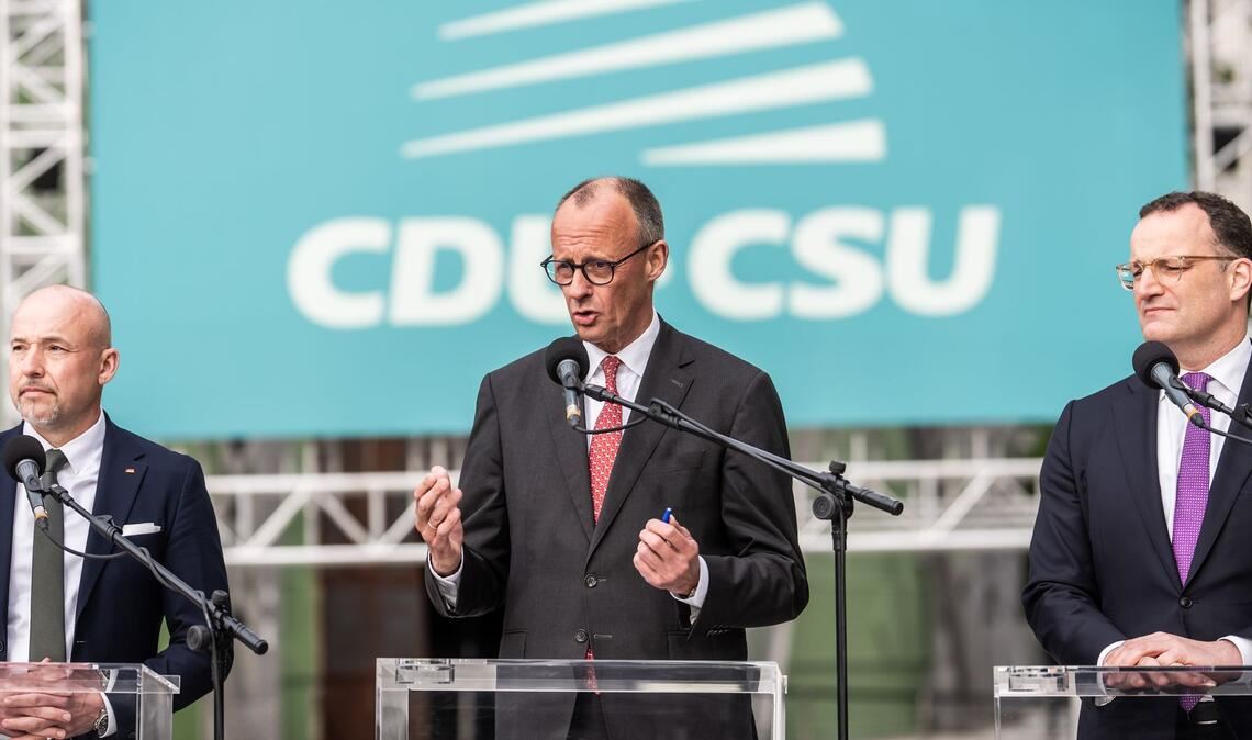 Merz kam am Abend für eine Aussprache zur Klausur.