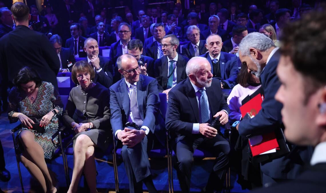 Merz (l) und Lula in der ersten Reihe bei der Eröffnung der Hannover Messe: Brasilien ist erneut Partnerland – wie schon 1980, als es das erste überhaupt war.