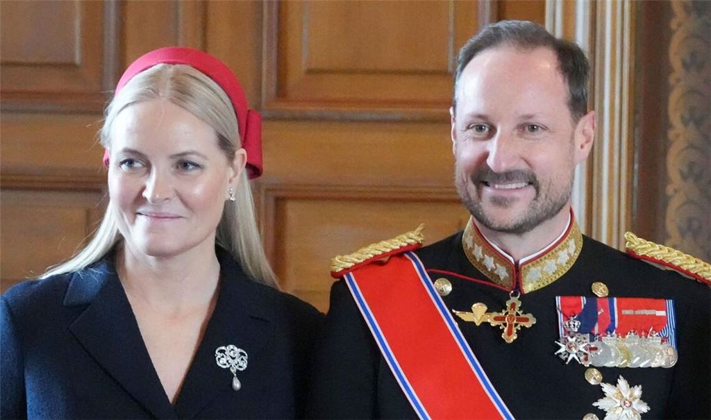 Mette-Marit trat bei einer Audienz auf.