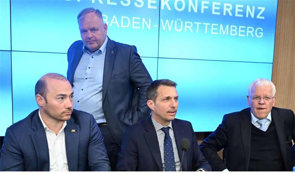 Miguel Klaus, Sandro Scheer, Martin Rothweiler und Emil Sänze (von links) gehören der Fraktionsspitze an.