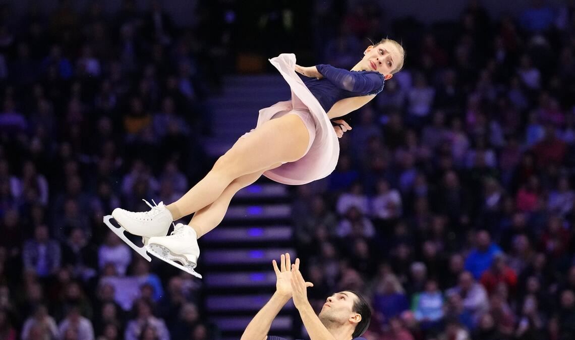 Minerva Hase und Nikita Volodin begeisterten das Publikum in der Prager Arena.