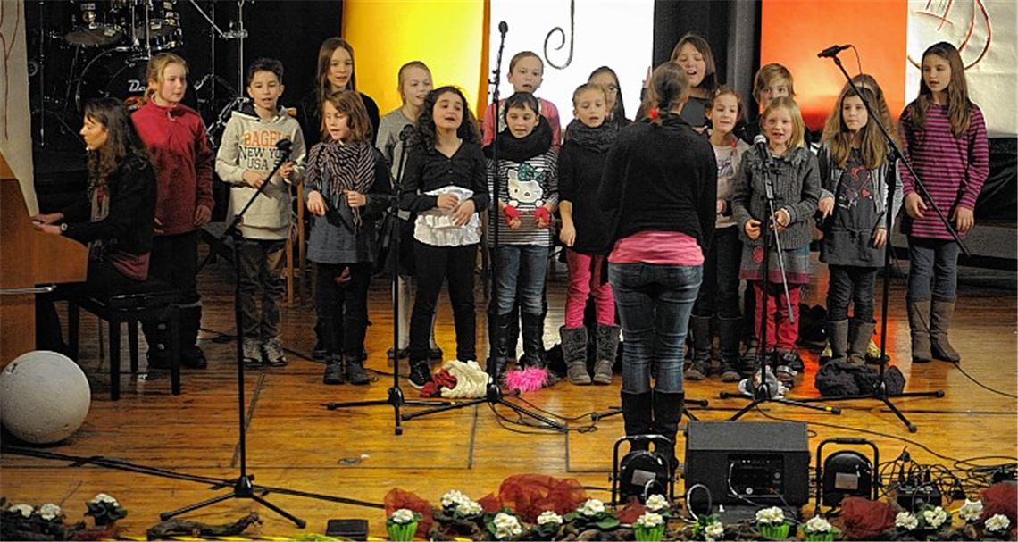 Mit dabei: der Grundschulchor der Blumhardt-Schule.