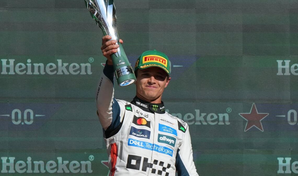 Mit einem Punkt Vorsprung der neue WM-Führende: Lando Norris