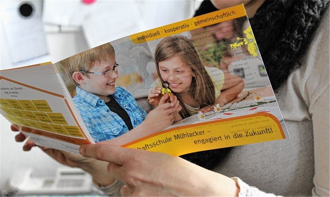 Mit einem neuen Prospekt wirbt die Stadt Mühlacker für die neue Gemeinschaftsschule.