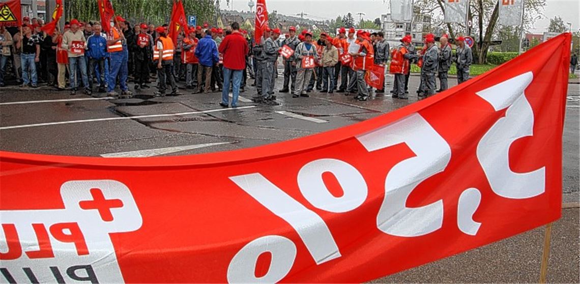 Mit einer Forderung von 5,5 Prozent sind die Metaller in die Tarifauseinandersetzung gegangen. Archivfoto: Disselhoff