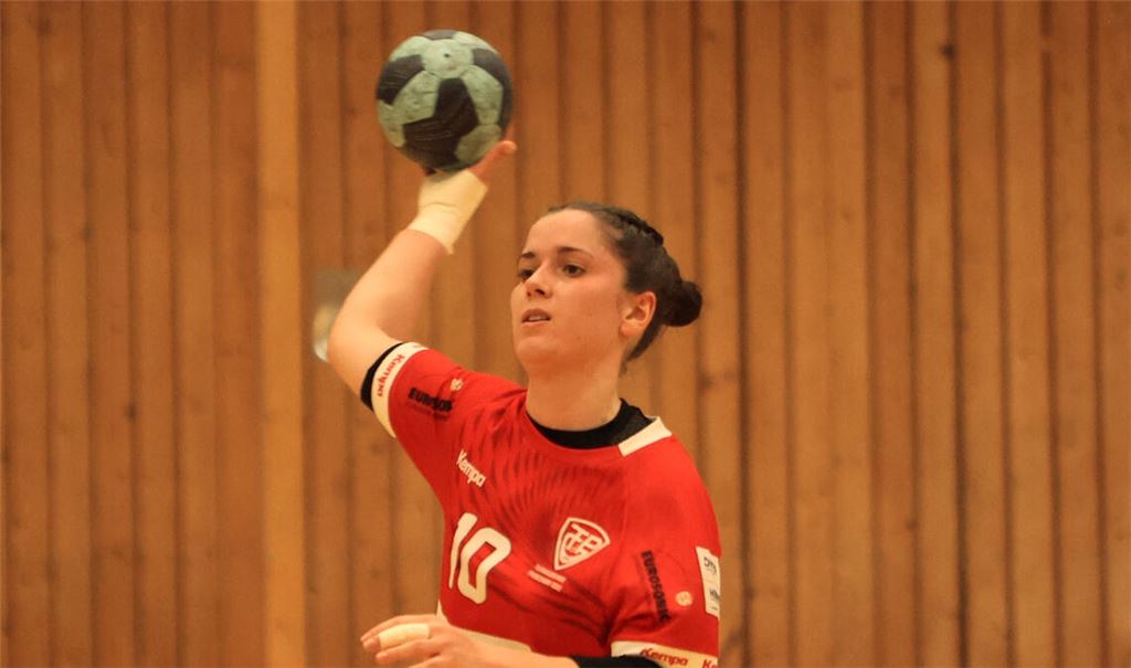 Mit sieben Treffern die beste Werferin der TG 88 Pforzheim: MaikeFetzner. Foto: Rubner