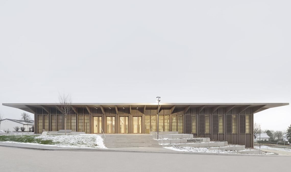 Mit viel Lob bedacht und im Finale um den diesjährigen „Architektur-Oscar“ Nike: Markolfhalle Markelfingen in Radolfzell, von Steimle Architekten (Stuttgart)