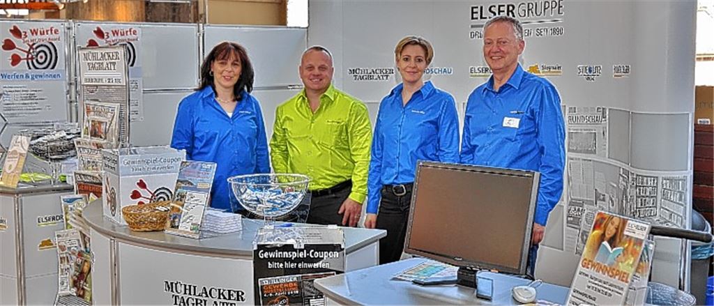 Glückliche Gewinner bei der Gewerbeschau