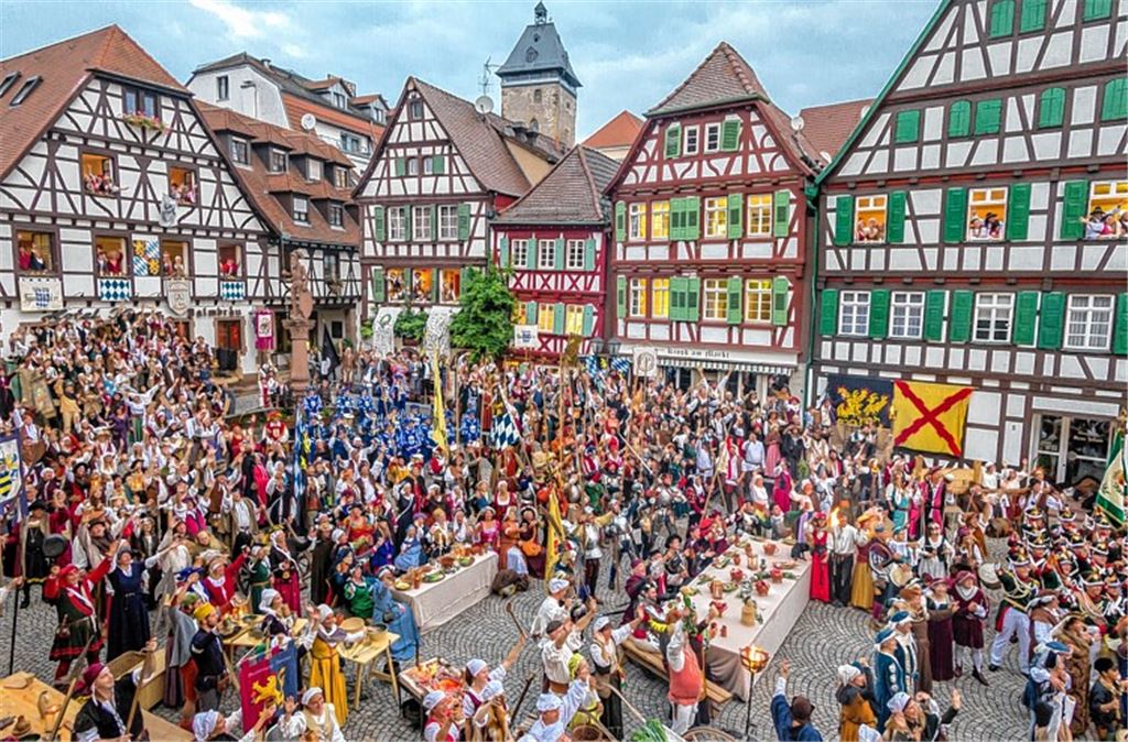 Mittelalter-Wimmelbild