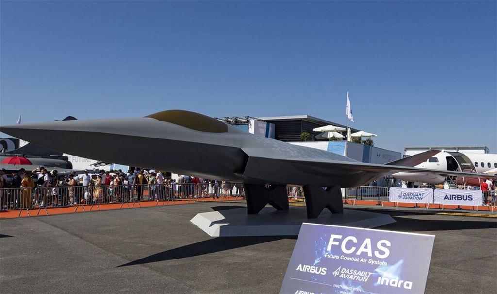 Modell des FCAS-Kampfjets: Das Militärprojekt der deutschen und französischen Regierung ist offenbar gescheitert.