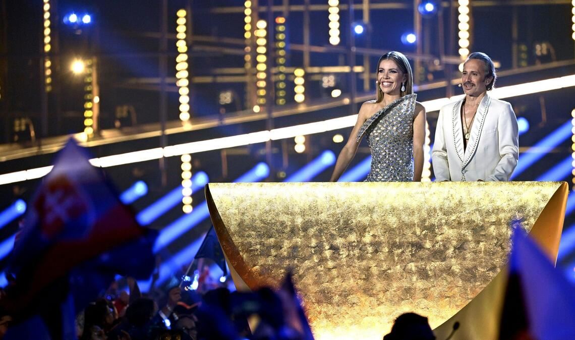 Moderationsduo Victoria Swarovski und Michael Ostrowski.