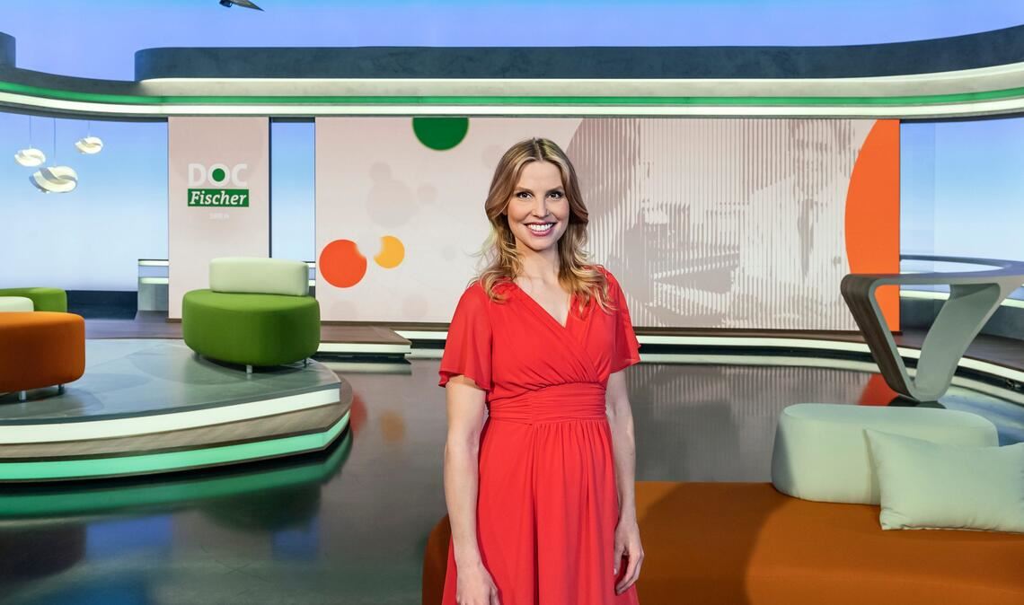 Moderatorin Julia Fischer.