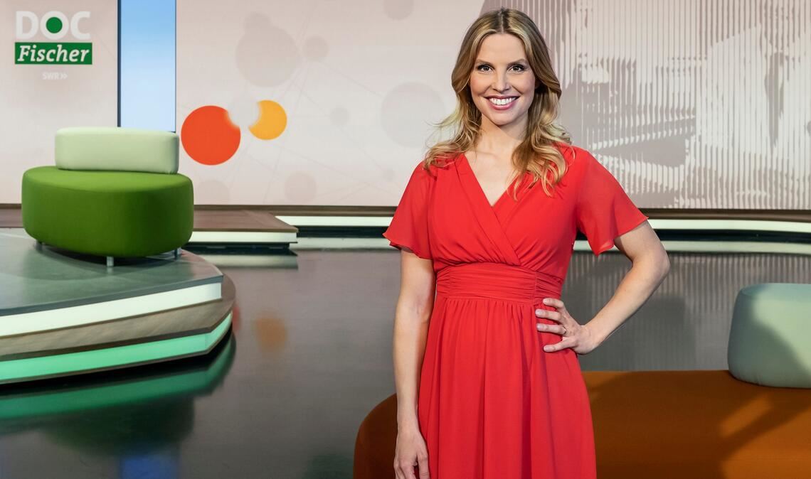 Moderatorin Julia Fischer.