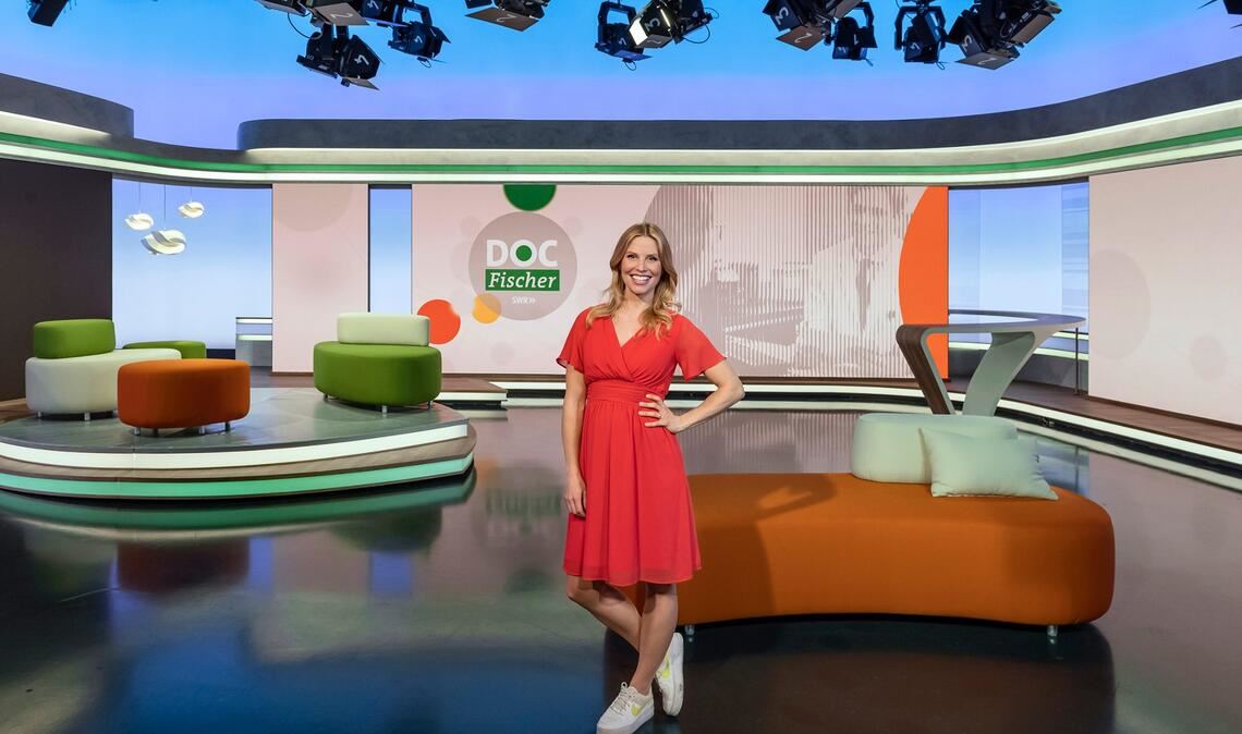Moderatorin Julia Fischer.