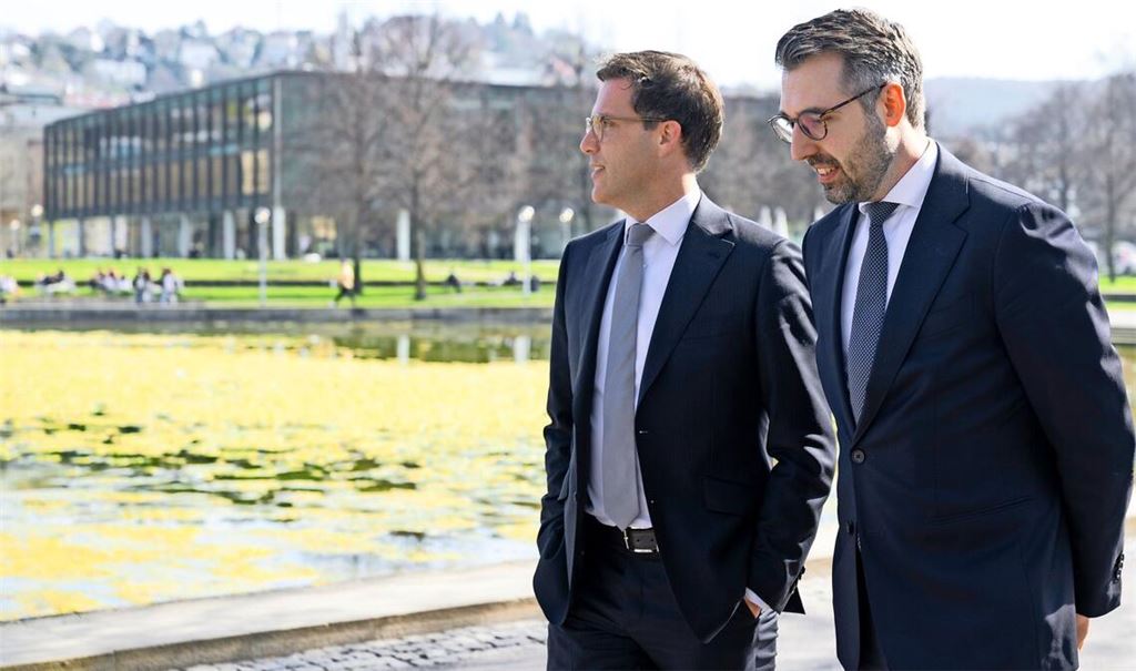 Moritz Oppelt mit Freund und Parteikollege  Manuel Hagel