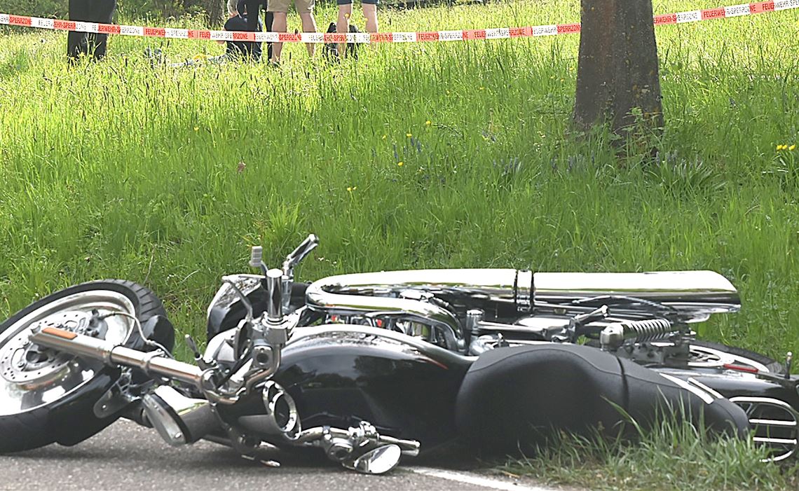 Motorradunfall bei Sternenfels. Foto: myro