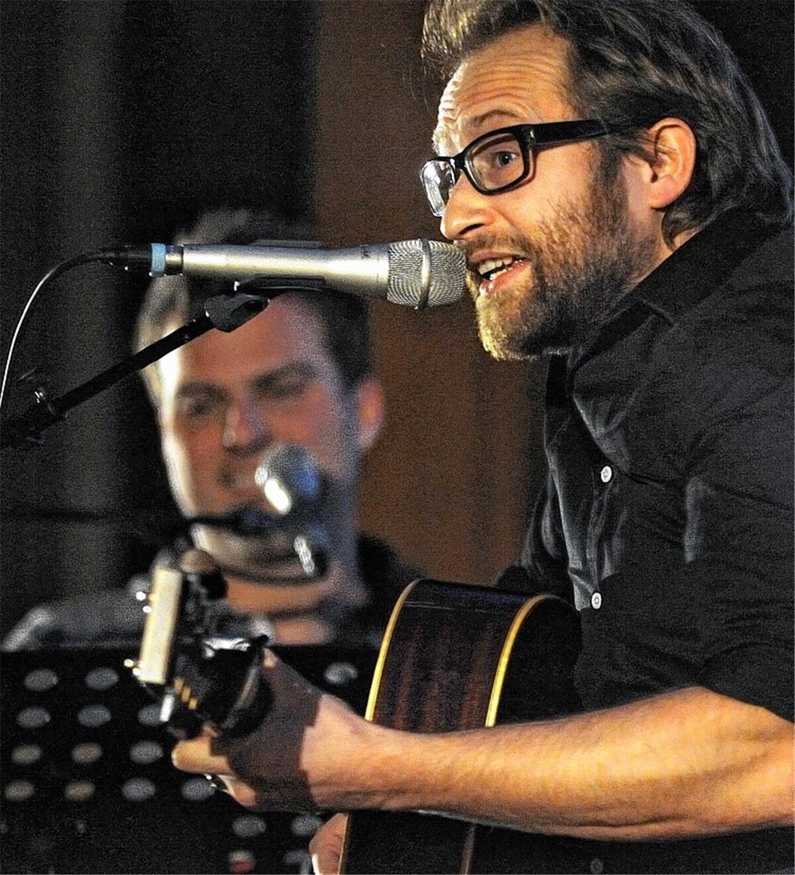 Musikduo: Gitarrist und Sänger Gregor Meyle (re.) mit Pianist Ingo Wolfgarten. 