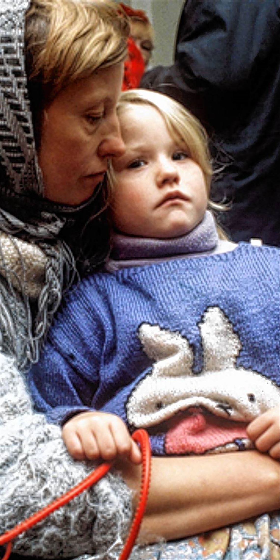 Mutter mit Kind im Krankenhaus von Gomel in Weißrussland. 