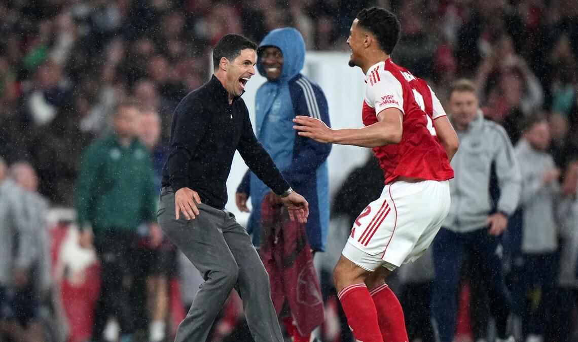 Nach Arsenals Champions-League-Finaleinzug brach im Stadion Partystimmung aus.
