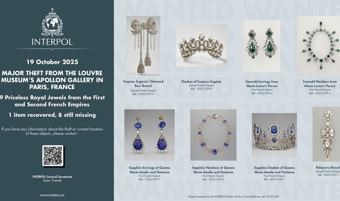 Nach den Einbrechern in den Louvre wird international gefahndet.