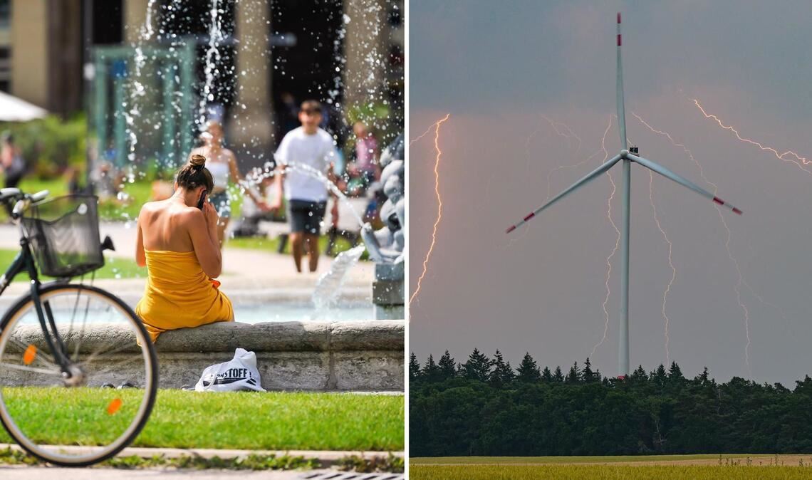 Nach der Hitze unter der Woche könnten am Wochenende Gewitter folgen.