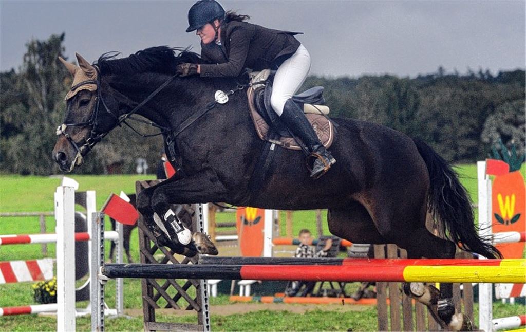 Nadine Lasslob vom TV Mühlacker zeigt im L-Springen auf Lennis einen fehlerlosen Ritt. Im Stechen geht dann aber alles schief.