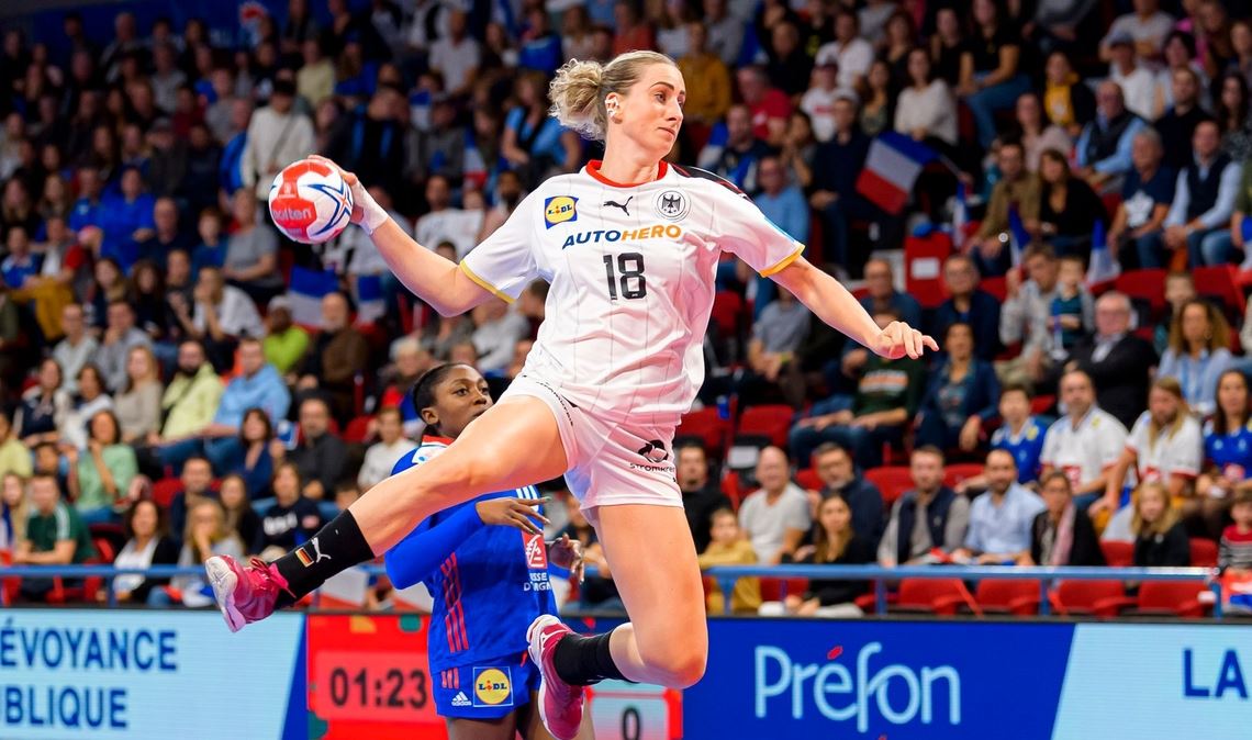 Nationalspielerin Mia Zschocke in Aktion.