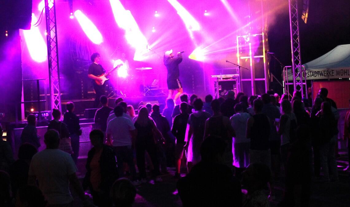 Neben Kaltenkirchen geben sich auch zahlreiche weitere Künstlerinnen und Künstler auf dem „enzland“-Festival die Ehre. Aber die Besucherzahlen sind zurückhaltend. Fotos: Gießler