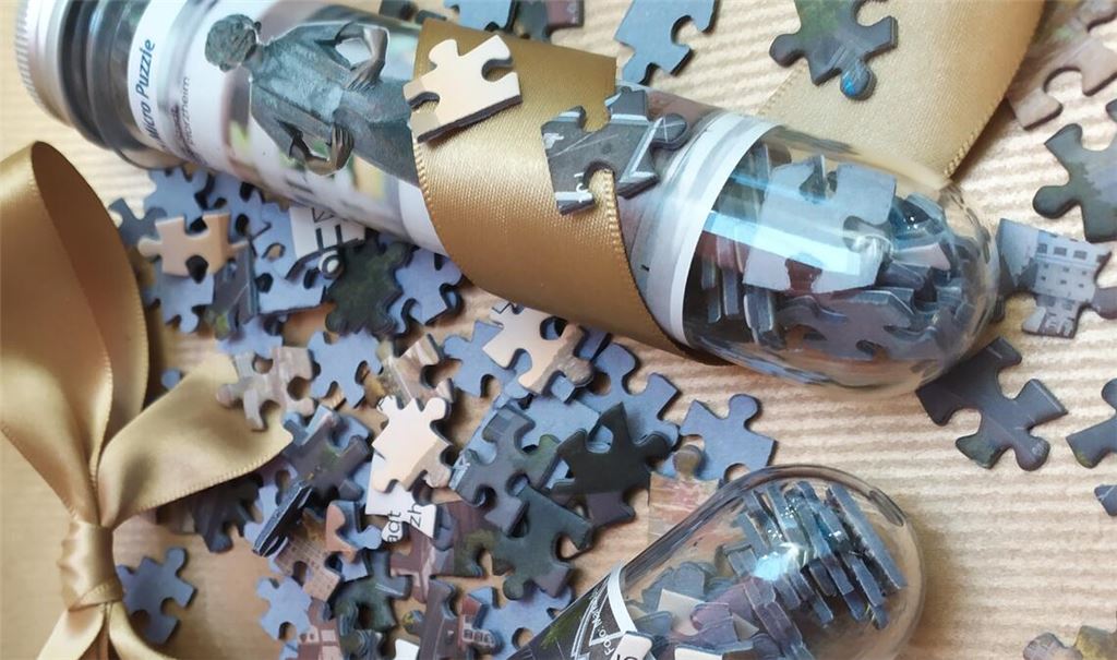 Neu erhältlich: Pforzheimer Ansichten zum Puzzeln im Micro-Format. Foto: Liesa Beck