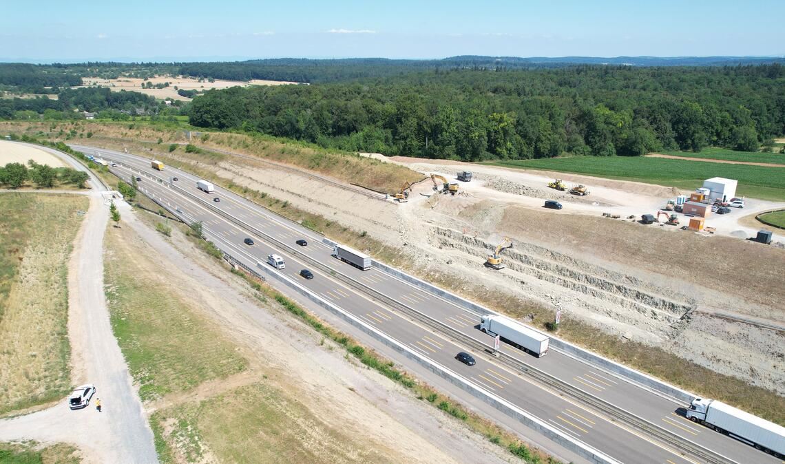 Neubau der Grünbrücke bei Remchingen-Nöttingen. Foto: Autobahn GmbH Südwest