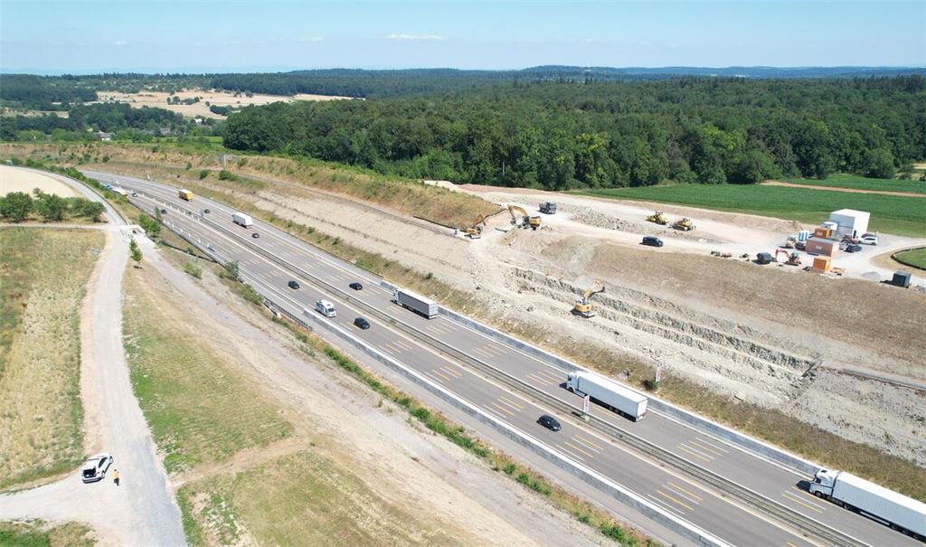Neubau der Grünbrücke bei Remchingen-Nöttingen. Foto: Autobahn GmbH Südwest