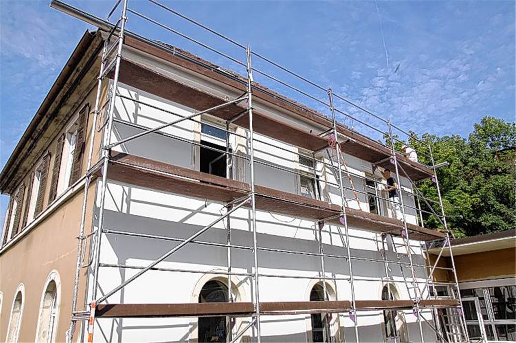 Neuer Besitzer, neuer Anstrich: der ehemalige Kindergarten an der Stuttgarter Straße.