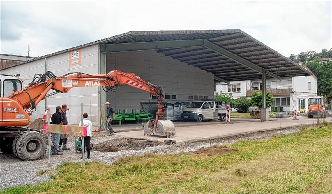 Fest20zehn: Vorverkauf läuft „sehr gut“ Neuer Schauplatz: Zurzeit wird gebaut, doch am 16. Juni wird in Enzberg gefeiert.