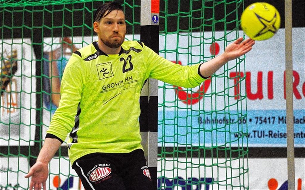 Neuzugänge mit Erfahrung aus höheren Spielklassen wie Schlussmann Dalibor Mandic sind kaum nach Mühlacker zu locken, so lange beim HC Blau-Gelb ohne Haftmittel gespielt wird. Foto: Fotomoment