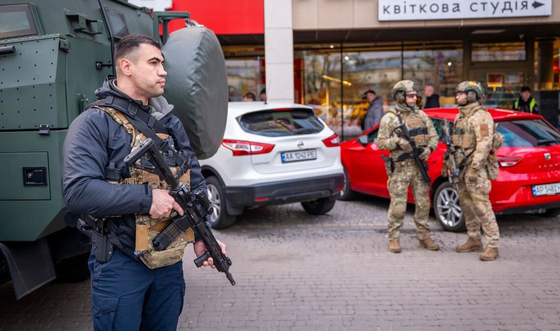 Nicht alle Polizisten schützten Zivilisten bei einer Schießerei in der ukrainischen Hauptstadt Kiew. (Archivbild)