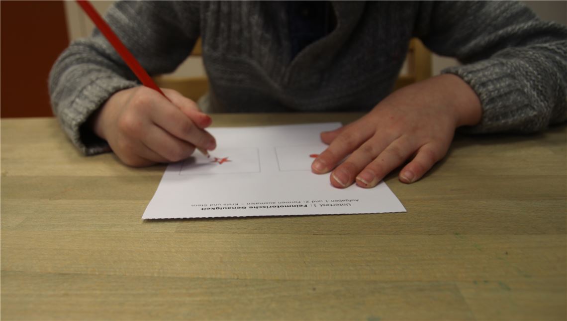 Nicht nur die Feinmotorik wird im Testverfahren überprüft. Ergotherapeuten wie Damaris Reil erhalten auch Informationen zu Körperkoordination, Kraft und Geschicklichkeit. Foto: Becker