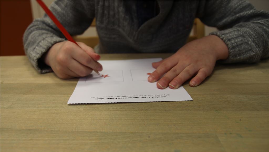 Nicht nur die Feinmotorik wird im Testverfahren überprüft. Ergotherapeuten wie Damaris Reil erhalten auch Informationen zu Körperkoordination, Kraft und Geschicklichkeit. Foto: Becker