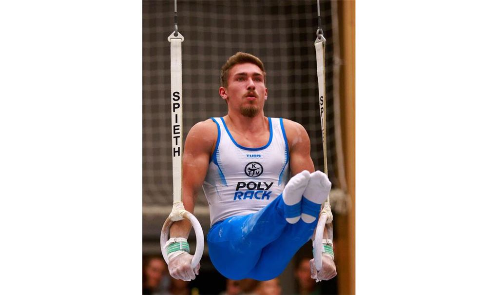 Nick Klessing an den Ringen. Foto: Y. Bodemer