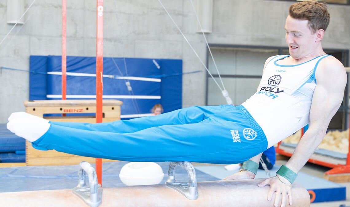 Nils Dunkel holt für die KTV fünf Score-Punkte am Pauschenpferd. Foto: privat