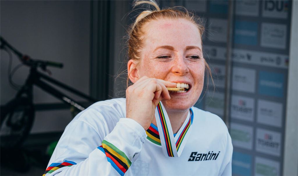 Nina Reichenbach bei ihrem jüngsten WM-Triumph.