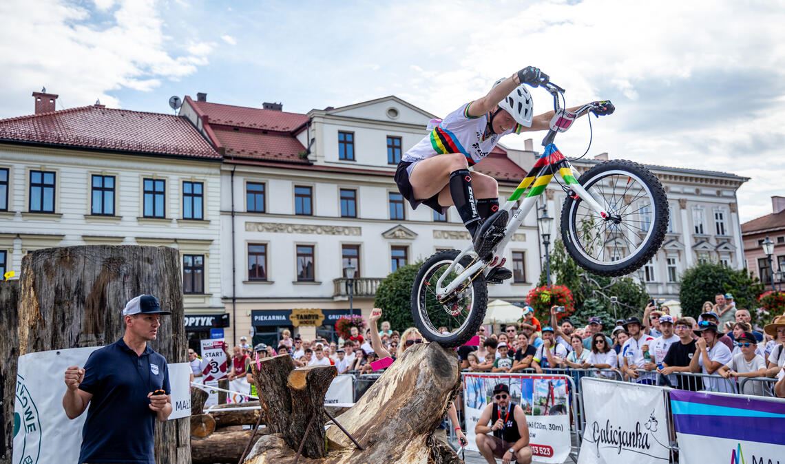 Nina Reichenbach beim Wettkampf im Rahmen der UCI-Weltcupserie im polnischen Wad...