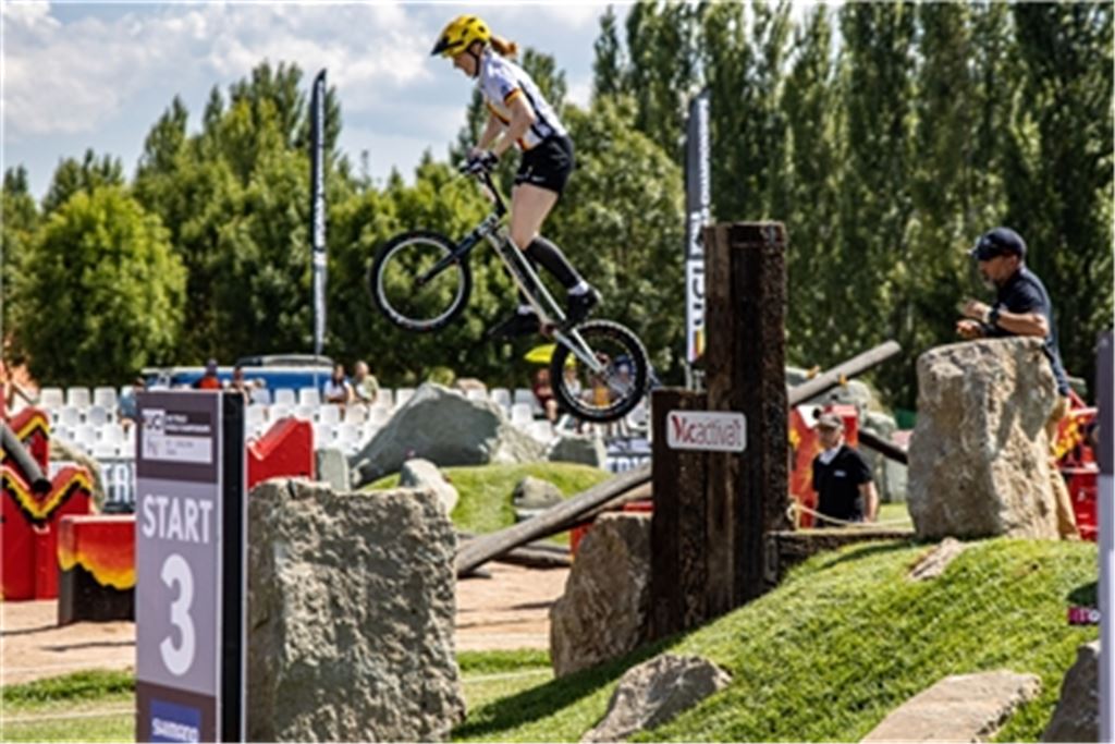 Nina Reichenbach, hier im Herbst 2021 in Vic, sieht Trainingsfortschritte bei sich. Foto: Archiv