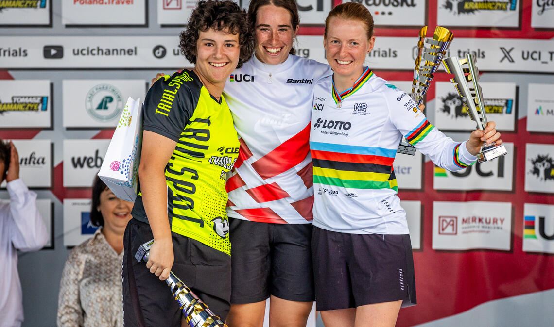 Nina Reichenbach (re.) ist in Wadowice am Ende Dritte auf dem Podium. Die erfolg...
