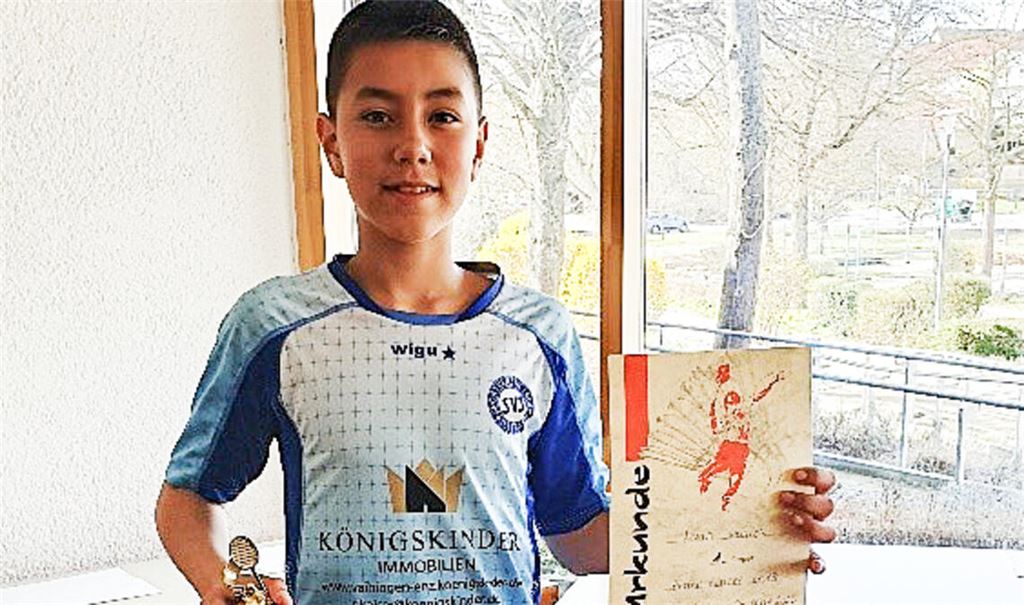 Noah Kairies nach seinem Sieg. Foto: privat